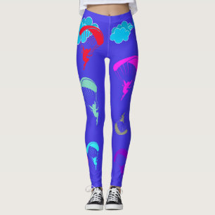 Bright Blue Colourful Pixie Leggings