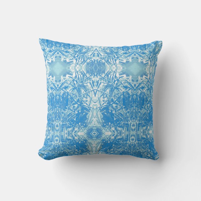 Bright Blue Crystals Cushion (Front)