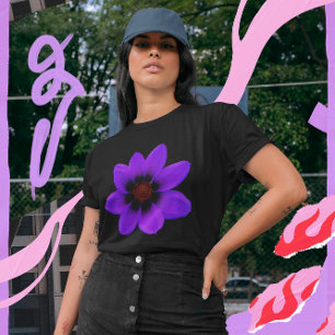 Bright Blue Flower at Dusk Dark Women's T-Shirt