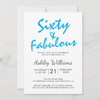 Bright Blue Forty Fabulous | 60th Birthday Party
