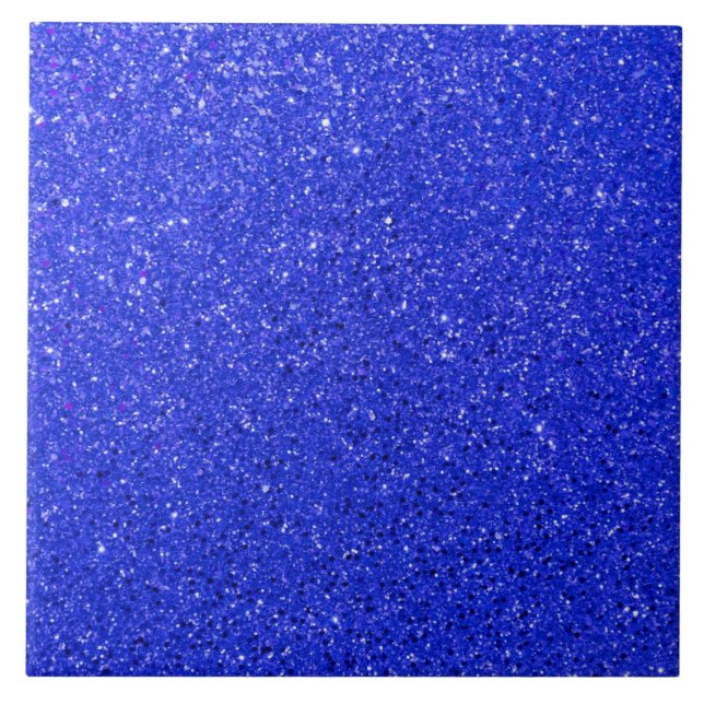 Bright Blue Glitter Tile (Front)