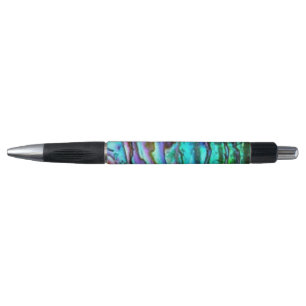 Bright Blue Green Paua Abalone Shell Pen