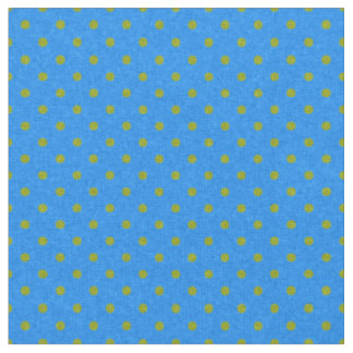 Bright Blue & Green Polka Dotted Fabric