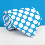 Bright Blue Jumbo Polka Dots Custom Necktie<br><div class="desc">Make a bold statement with this custom necktie featuring vibrant jumbo polka dots. Perfect for adding a touch of playful elegance to any outfit, this necktie is a unique and eye-catching accessory that’s sure to turn heads. Whether you’re dressing up for a special occasion or adding some personality to your...</div>