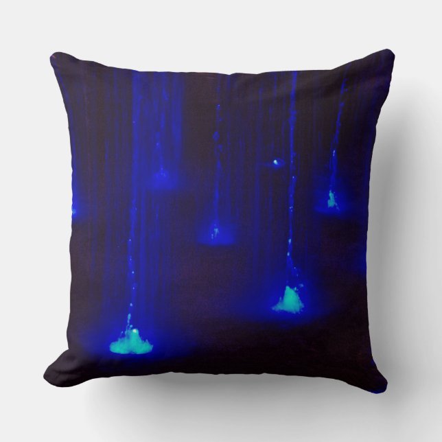 Bright Blue Lights in Water Cushion (Front)
