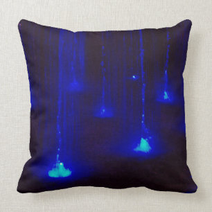Bright Blue Lights in Water Cushion