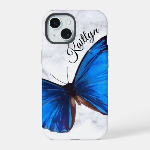 Bright Blue Morpho Butterfly Custom Phone Case