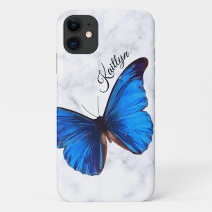 Bright Blue Morpho Butterfly   Custom Phone Case
