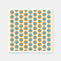 Bright Blue Orange Polka Dots Modern Funky