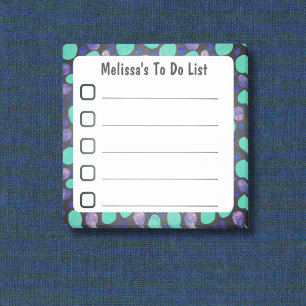 Bright Blue Pattern Lined To Do List Post-it Notes