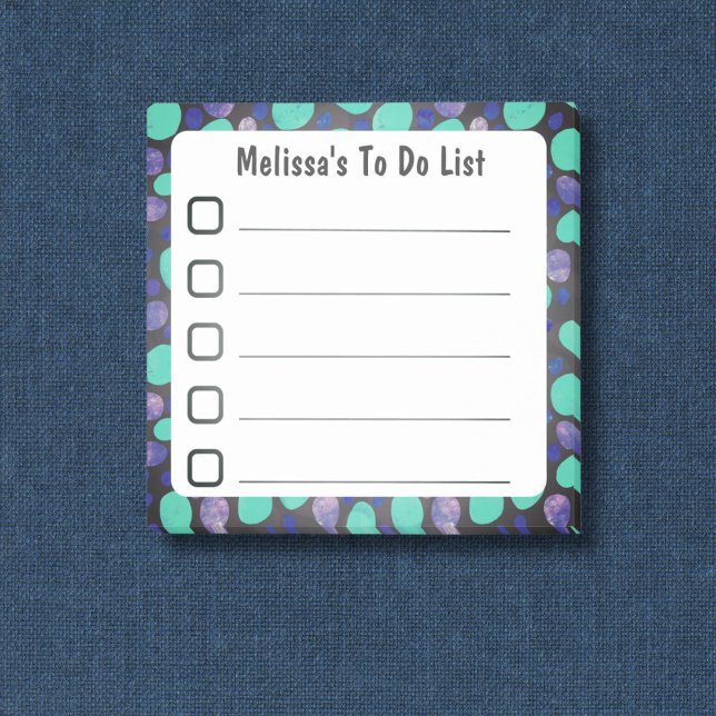 Bright Blue Pattern Lined To Do List  Post-it Notes (Creator Uploaded)