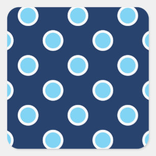 Bright Blue Polka Dots on Navy Envelope Seals