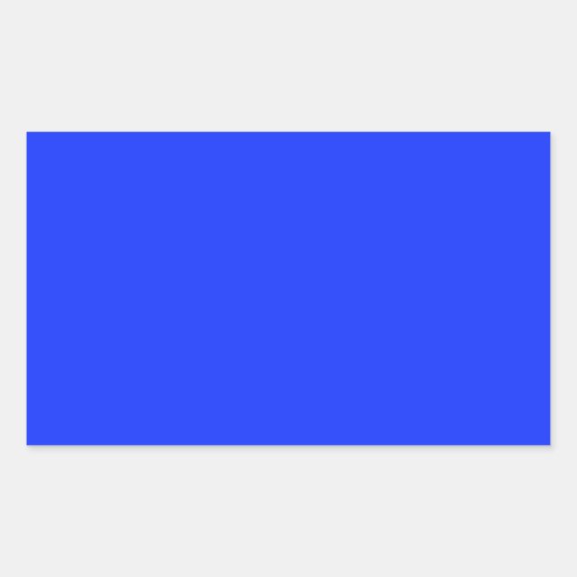 Bright Blue Rectangle Sticker (Front)