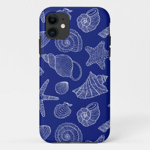 Bright Blue Shell Pattern Case-Mate iPhone Case