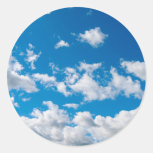Bright Blue Sky Classic Round Sticker
