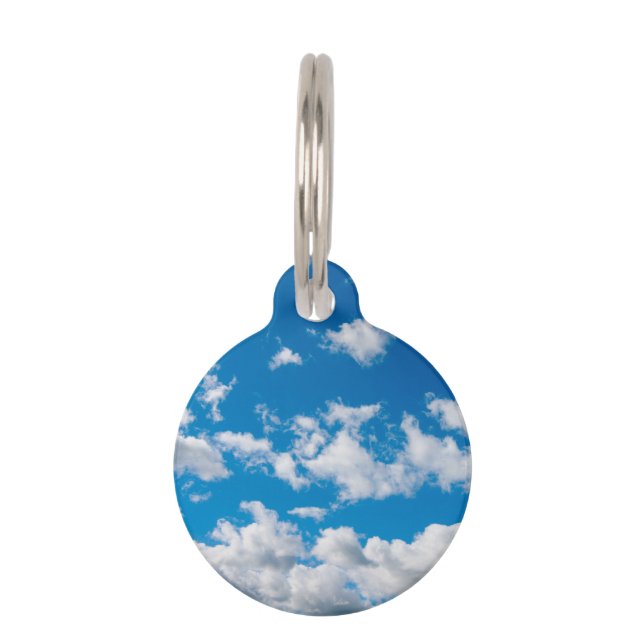 Bright Blue Sky Pet Tag (Front)