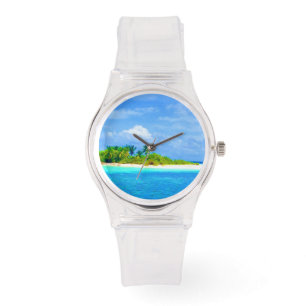 Bright Blue Sky Tropical Island Watch