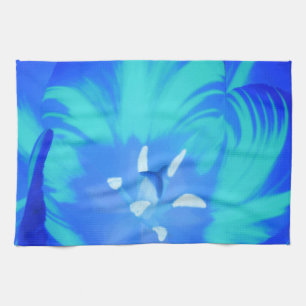 Bright Blue Tulip Kitchen Towel