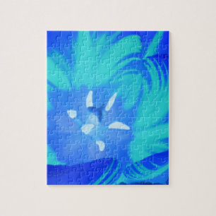 Bright Blue Tulip Puzzle