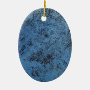 Bright blue vintage ceramic tree decoration