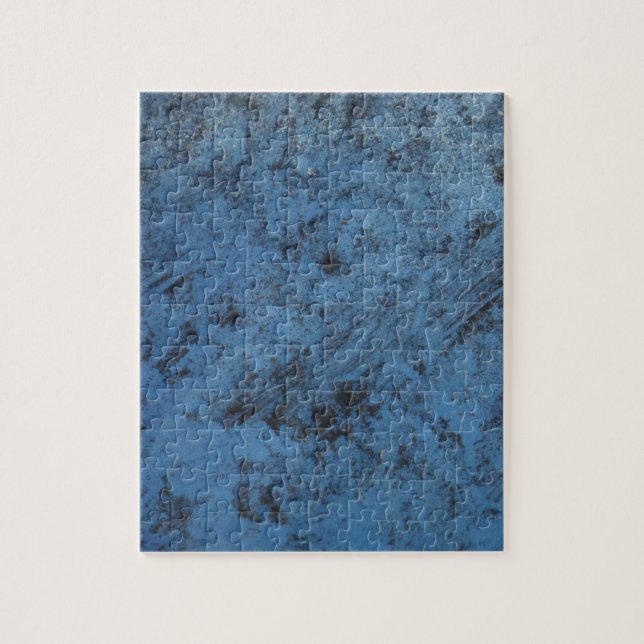 Bright blue vintage jigsaw puzzle (Vertical)