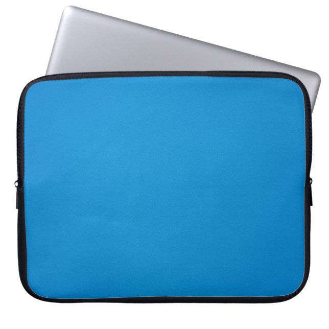 Bright Blue with Grainy Texture Laptop Sleeve (Front)