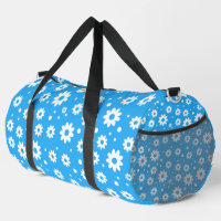 BRIGHT BLUE WITH WHITE DAISY FLOWERS