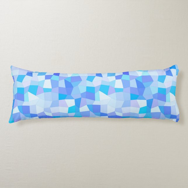 Bright Blues Mosaic Body Cushion (Front)