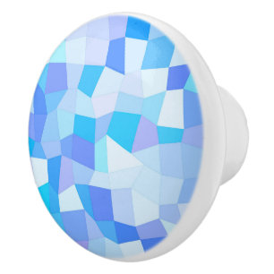 Bright Blues Mosaic Ceramic Knob