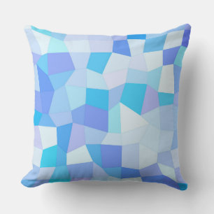 Bright Blues Mosaic Cushion