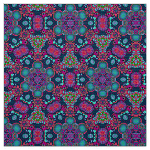Bright Bohemian Boho Hippy Chic Pattern Fabric