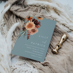 Bright Bohemian Wedding: Gorgeous Floral Boho Invitation