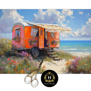 Bright Boho Beach Gypsy Caravan Decoupage Tissue Paper