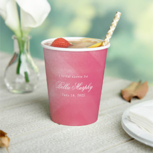 Bright Boho Ombre Bridal Shower Paper Cups
