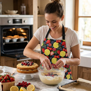 Bright & Bold Berries Citrus Fruit Apron