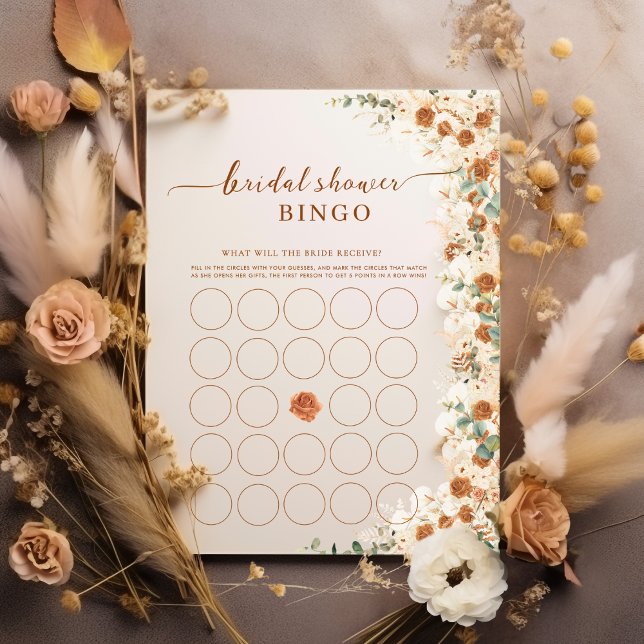 Bright Bold Boho Bridal Bingo | Terracotta Roses  (Creator Uploaded)