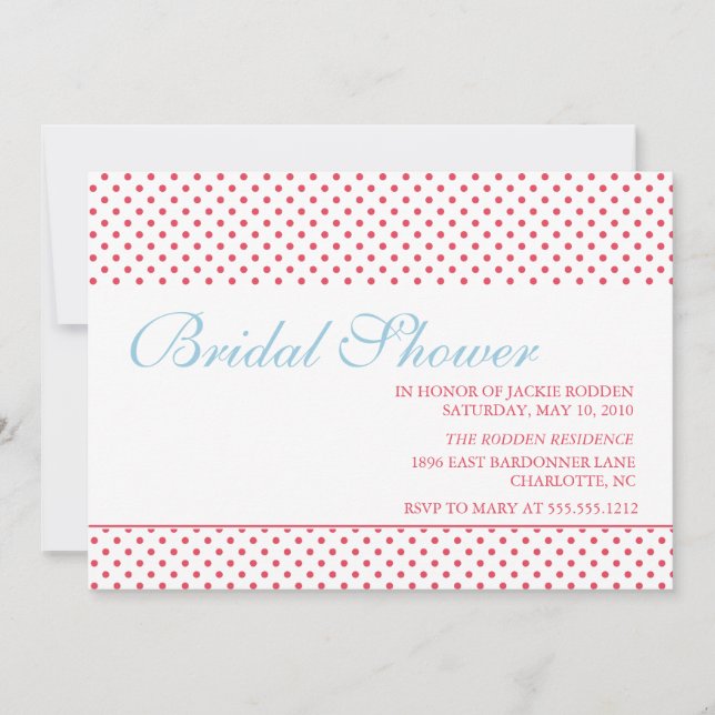 bright & bold bridal shower invitation (Front)