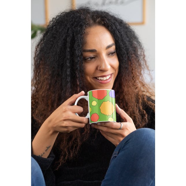 Bright bold colourful polka dot coffee mug (Creator Uploaded)