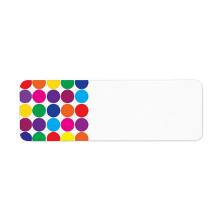 Bright Bold Colourful Rainbow Circles Polka Dots