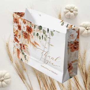 Bright Bold Floral Wedding Thank You Large Gift Bag