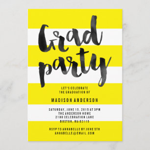 Bright & Bold   Graduation Invitation