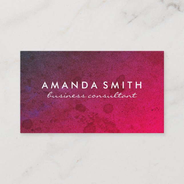 Bright Bold Grunge Business Card (Front)