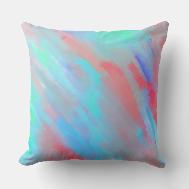 Bright Bold Original Abstract Colourful Arty  Cushion (Front)