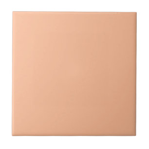 Bright Bold Peach Solid Block Color Tile