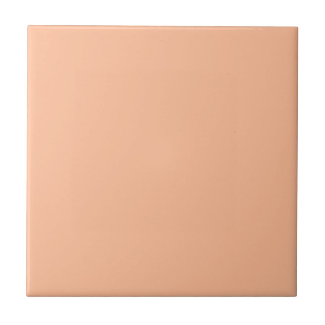 Bright Bold Peach Solid Block Colour Tile (Front)