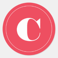 Bright bold pink initial holiday gift