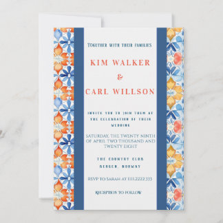 Bright & Bold Summer Wedding Colours Wedding Invitation