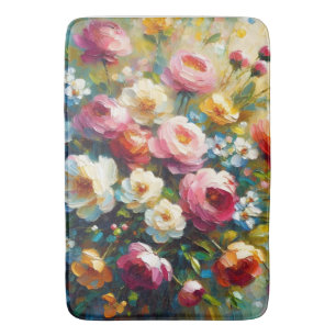 Bright & Bold Vibrant Florals Bath Mat