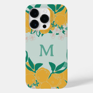 Bright Botanical Citrus Monogram Case-Mate iPhone 14 Pro Case