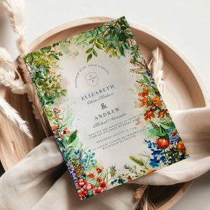 Bright Botanical Garden Wedding Invitation